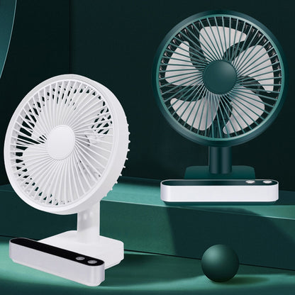 F702 Automatic Shaking Desktop Electric Fan with LED Display (Green) - Electric Fans by PMC Jewellery | Online Shopping South Africa | PMC Jewellery | Buy Now Pay Later Mobicred