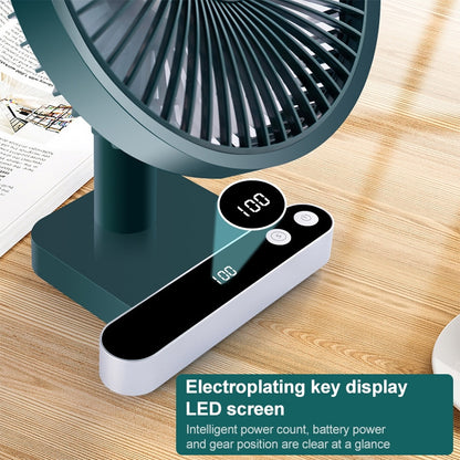 F702 Automatic Shaking Desktop Electric Fan with LED Display (White) - Electric Fans by PMC Jewellery | Online Shopping South Africa | PMC Jewellery | Buy Now Pay Later Mobicred