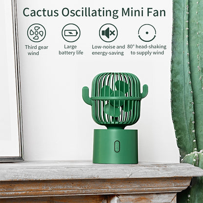 F6 Cactus Portable Mini Fan USB Shaking Head Handheld Desk Electric Fan (Green) - Electric Fans by PMC Jewellery | Online Shopping South Africa | PMC Jewellery | Buy Now Pay Later Mobicred