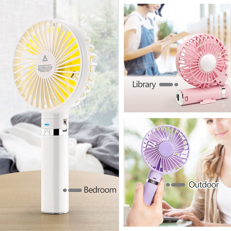 S2 Portable Foldable Handheld Electric Fan, with 3 Speed Control & Night Light (Sky Blue) - Electric Fans by PMC Jewellery | Online Shopping South Africa | PMC Jewellery | Buy Now Pay Later Mobicred