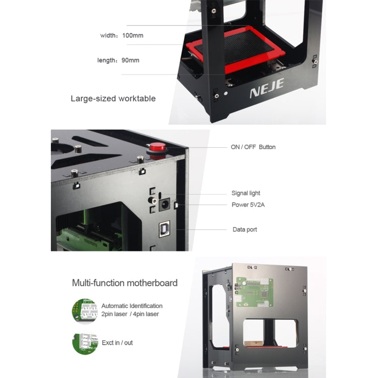 NEJE DK-8-KZ 1500mW USB DIY Laser Engraver Carving Machine - DIY Engraving Machines by NEJE | Online Shopping South Africa | PMC Jewellery | Buy Now Pay Later Mobicred