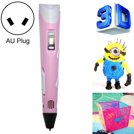 Hand-held 3D Printing Pen, AU Plug (Pink) - 3D Printer by PMC Jewellery | Online Shopping South Africa | PMC Jewellery | Buy Now Pay Later Mobicred