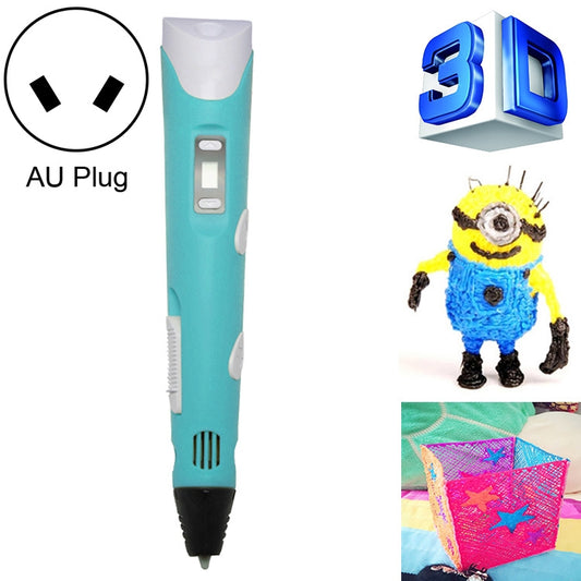 Hand-held 3D Printing Pen, AU Plug (Blue) - 3D Printer by PMC Jewellery | Online Shopping South Africa | PMC Jewellery | Buy Now Pay Later Mobicred