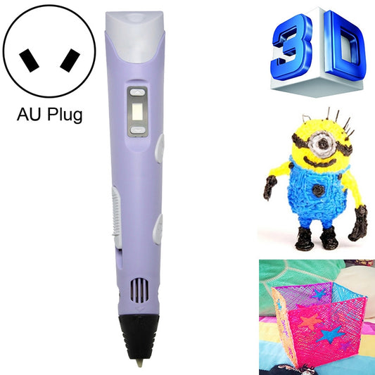 Hand-held 3D Printing Pen, AU Plug (Purple) - 3D Printer by PMC Jewellery | Online Shopping South Africa | PMC Jewellery | Buy Now Pay Later Mobicred