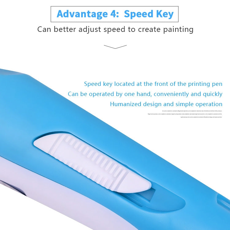 Hand-held 3D Printing Pen, UK Plug (Blue) - 3D Printer by PMC Jewellery | Online Shopping South Africa | PMC Jewellery | Buy Now Pay Later Mobicred