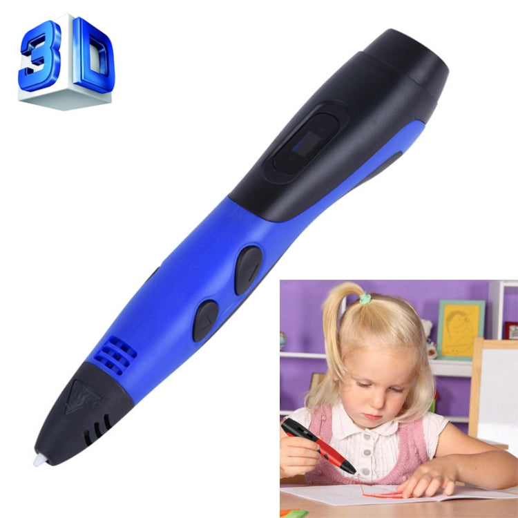 Gen 6th ABS / PLA Filament Kids DIY Drawing 3D Printing Pen with LCD Display(Blue+Black) - 3D Printer by PMC Jewellery | Online Shopping South Africa | PMC Jewellery | Buy Now Pay Later Mobicred