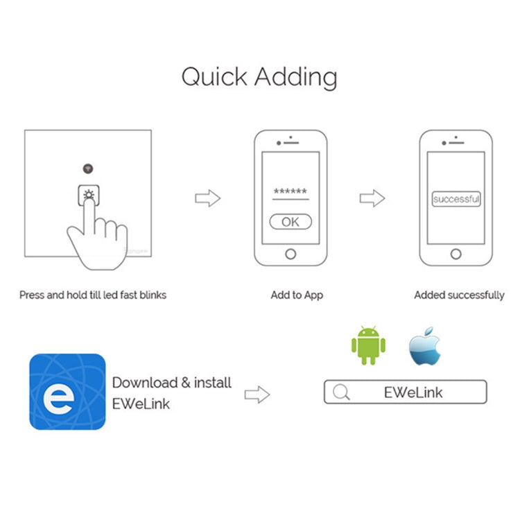 WS-EU-02 EWeLink APP & Touch Control 2A 2 Gangs Tempered Glass Panel Smart Wall Switch, AC 90V-250V, EU Plug - Smart Socket by PMC Jewellery | Online Shopping South Africa | PMC Jewellery | Buy Now Pay Later Mobicred