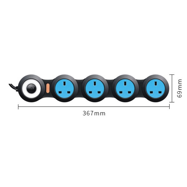 Charging Plug-in Wiring Board Creative Rotary Towline Board 13A Deformed Socket, UK Plug, 4-Bit Socket(Black) - Extension Socket by PMC Jewellery | Online Shopping South Africa | PMC Jewellery | Buy Now Pay Later Mobicred