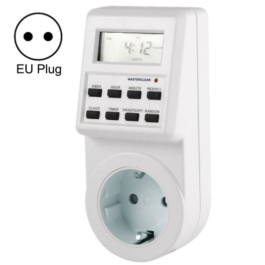 AC 230V Smart Home Plug-in LCD Display Clock Summer Time Function 12/24 Hours Changeable Timer Switch Socket, EU Plug - Energy Saving Timer Socket by PMC Jewellery | Online Shopping South Africa | PMC Jewellery | Buy Now Pay Later Mobicred