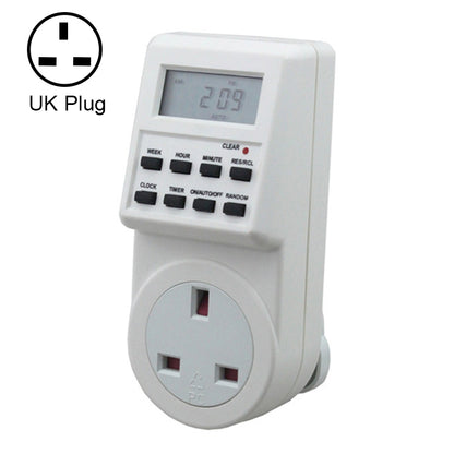 AC 230V Smart Home Plug-in LCD Display Clock Summer Time Function 12/24 Hours Changeable Timer Switch Socket, UK Plug - Energy Saving Timer Socket by PMC Jewellery | Online Shopping South Africa | PMC Jewellery | Buy Now Pay Later Mobicred