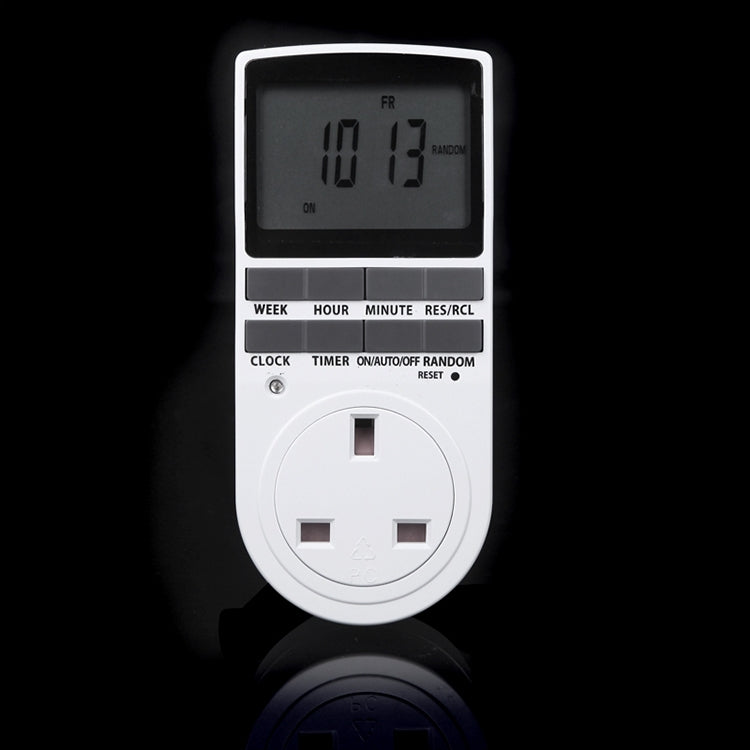 AC 230V Smart Home Plug-in LCD Display Clock Summer Time Function 12/24 Hours Changeable Timer Switch Socket, UK Plug - Energy Saving Timer Socket by PMC Jewellery | Online Shopping South Africa | PMC Jewellery | Buy Now Pay Later Mobicred