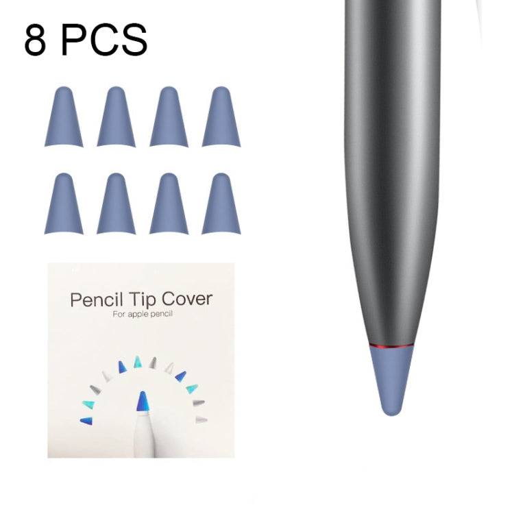 8 PCS Non-slip Mute Wear-resistant Nib Cover for M-pencil Lite (Gray Blue) - Pencil Accessories by PMC Jewellery | Online Shopping South Africa | PMC Jewellery | Buy Now Pay Later Mobicred