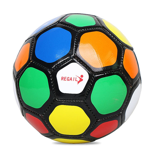 REGAIL No. 2 Intelligence PU Leather Wear-resistant Colorful Football for Children, with Inflator - Balls by REGAIL | Online Shopping South Africa | PMC Jewellery | Buy Now Pay Later Mobicred