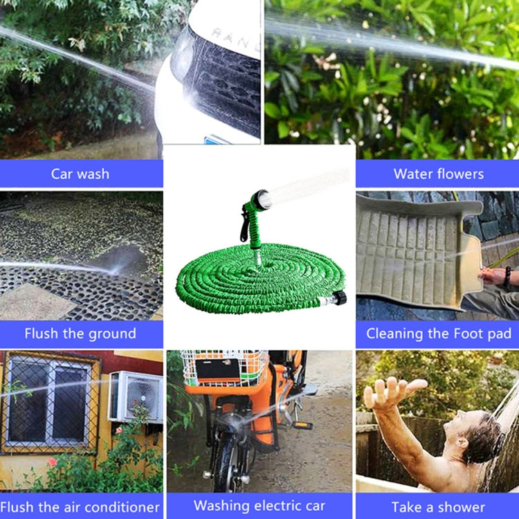 15-45m Telescopic Pipe Expandable Magic Flexible Garden Watering Hose with Spray Gun Set (Green) - Watering & Irrigation by PMC Jewellery | Online Shopping South Africa | PMC Jewellery | Buy Now Pay Later Mobicred