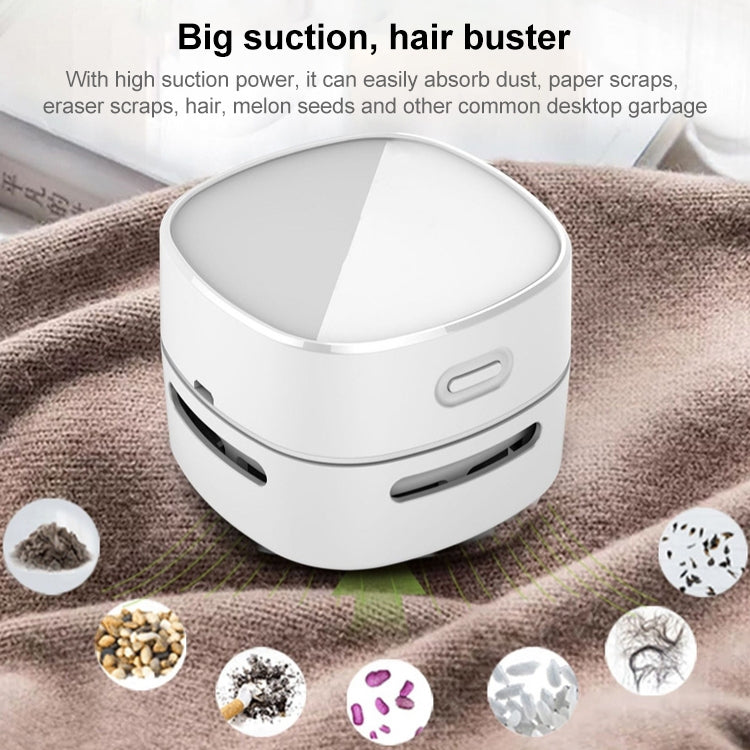 4W Hardcover Rechargeable Style Portable Handheld Wireless Mini Desktop Vacuum Cleaner(White) - Mini Vacuum Cleaner by PMC Jewellery | Online Shopping South Africa | PMC Jewellery | Buy Now Pay Later Mobicred