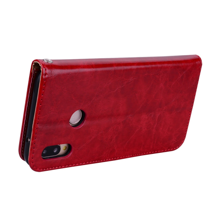 For Huawei P20 Lite Business Style Oil Wax Texture Horizontal Flip Leather Case with Holder & Card Slots & Wallet(Red) - Huawei Cases by PMC Jewellery | Online Shopping South Africa | PMC Jewellery | Buy Now Pay Later Mobicred