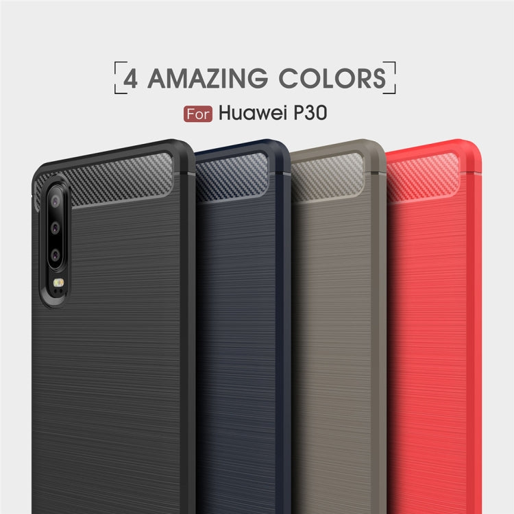 Brushed Texture Carbon Fiber Shockproof TPU Case for Huawei P30 (Navy Blue) - Huawei Cases by PMC TechLife | Online Shopping South Africa | PMC TechLife