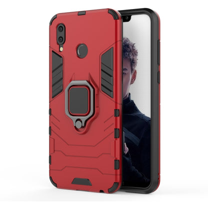 PC + TPU Shockproof Protective Case for Huawei Honor Play, with Magnetic Ring Holder (Red) - Honor Cases by PMC Jewellery | Online Shopping South Africa | PMC Jewellery