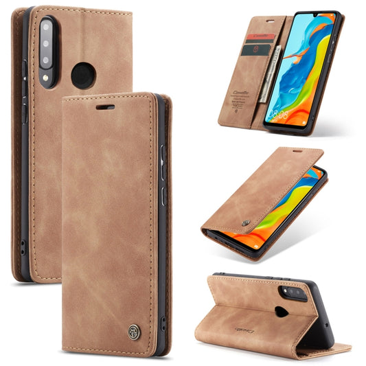 CaseMe-013 Multifunctional Retro Frosted Horizontal Flip Leather Case for Huawei P30 Lite, with Card Slot & Holder & Wallet (Brown) - Huawei Cases by CaseMe | Online Shopping South Africa | PMC Jewellery | Buy Now Pay Later Mobicred