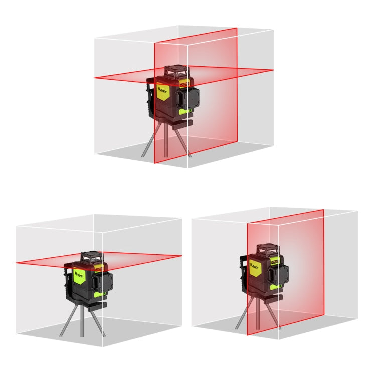 902CR 2×360 Degrees Laser Level Covering Walls and Floors 8 Line Red Beam IP54 Water / Dust proof(Red) - Laser Rangefinder by PMC Jewellery | Online Shopping South Africa | PMC Jewellery | Buy Now Pay Later Mobicred