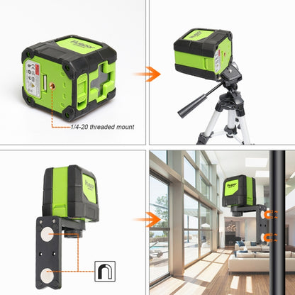 9011G 1V1H 15mW 2 Line Green Beam Laser Level Covering Walls and Floors(Green) - Laser Rangefinder by PMC Jewellery | Online Shopping South Africa | PMC Jewellery | Buy Now Pay Later Mobicred