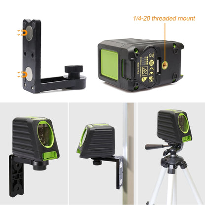 BOX-1G 1V1H 40mW & 10mW 2 Line Green Beam Laser Level Covering Walls and Floors (Green) - Laser Rangefinder by PMC Jewellery | Online Shopping South Africa | PMC Jewellery | Buy Now Pay Later Mobicred