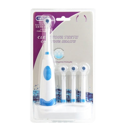 2W Creative Household Waterproof Rotary Electric Toothbrush Set with 4 Replacement Brush Heads & Base, 8500 Revolutions Per Minute(Blue) - Toothbrushes by PMC Jewellery | Online Shopping South Africa | PMC Jewellery | Buy Now Pay Later Mobicred