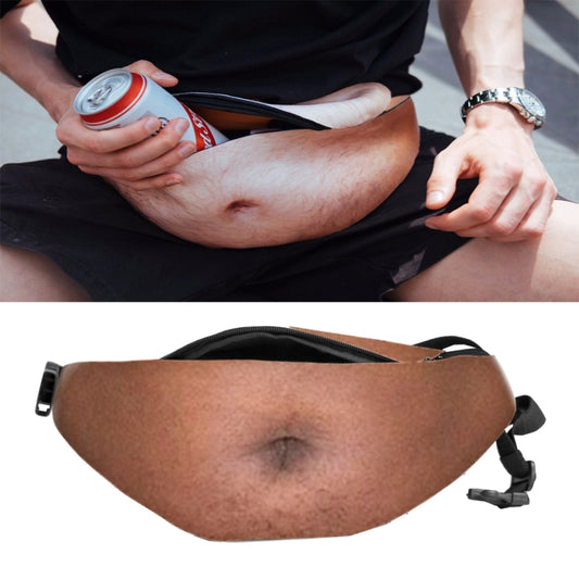 Creative Funny Anti-harassment Artificial Black Belly Shape Outdoor Bags, Multifunctional Portable Unisex Sports Belly Waist Bag - Waist Bags by PMC Jewellery | Online Shopping South Africa | PMC Jewellery | Buy Now Pay Later Mobicred