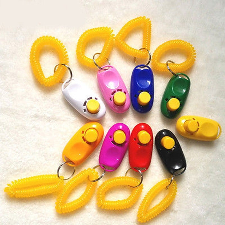 10 PCS Pet Training Clicker Button Dog Training Whistle with Key Chain & Spring Chain, Random Color Delivery - Training Aids by PMC TechLife | Online Shopping South Africa | PMC TechLife | Buy Now Pay Later Mobicred