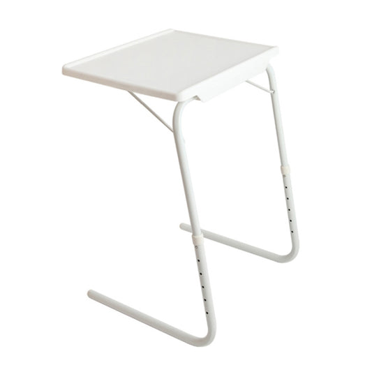 Plastic Pad Steel Tube Bracket Liftable Foldable Portable Multi-purpose Laptop Table, Adjustable Height: 52-72cm, Adjustable Angle: 30 Degrees / 60 Degrees / 90 Degrees(White) - Laptop Stand by PMC Jewellery | Online Shopping South Africa | PMC Jewellery | Buy Now Pay Later Mobicred