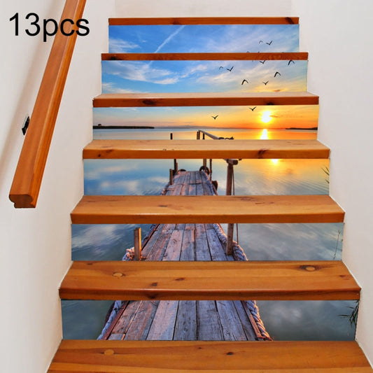 13pcs / Set DIY Creative Silent Sea Stairs Sticker Home Decoration, Size: 18*100cm - Sticker by PMC Jewellery | Online Shopping South Africa | PMC Jewellery | Buy Now Pay Later Mobicred