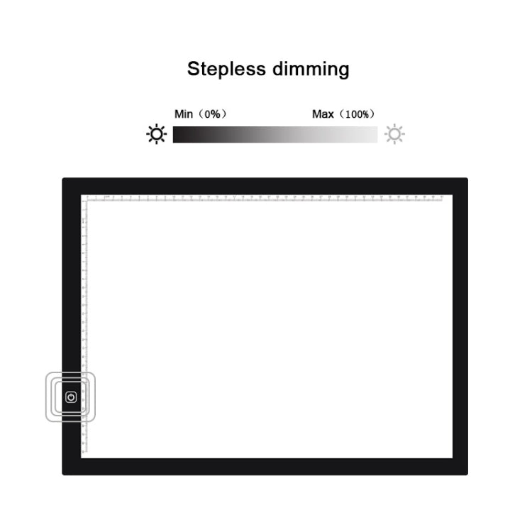 A3 Size 8W 5V LED Ultra-thin Stepless Dimming for Acrylic Copy Boards for Anime Sketch Drawing Sketchpad, with USB Cable -  by PMC Jewellery | Online Shopping South Africa | PMC Jewellery | Buy Now Pay Later Mobicred