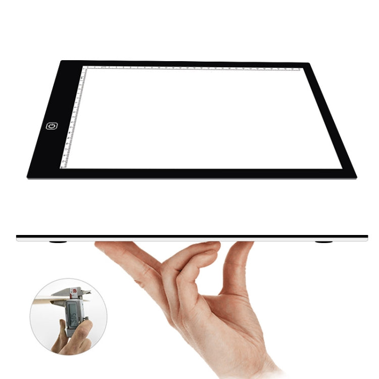 A4 Size 5W 5V LED Three Level of Brightness Dimmable Acrylic Copy Boards for Anime Sketch Drawing Sketchpad, with USB Cable & Plug, Size：220x330x5mm -  by PMC Jewellery | Online Shopping South Africa | PMC Jewellery | Buy Now Pay Later Mobicred