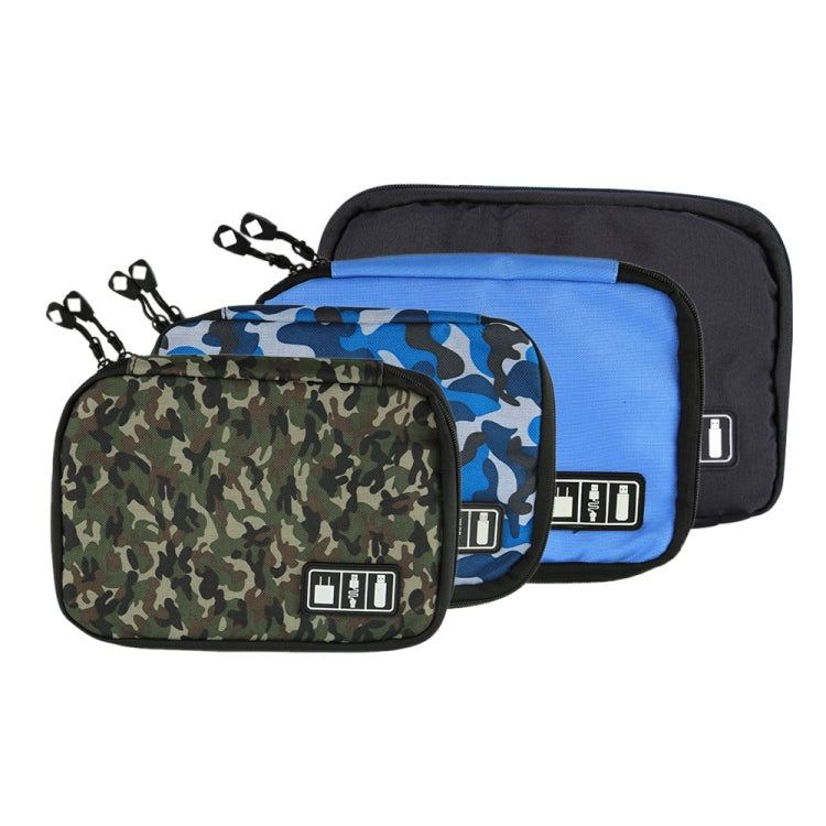 Portable Travel Organizer Storage Collection Bag Case Pouch Digital Gadget Electronic Accessories, Size: 25.7*18.5*1.2cm(Blue) - Storage Bags by PMC Jewellery | Online Shopping South Africa | PMC Jewellery | Buy Now Pay Later Mobicred