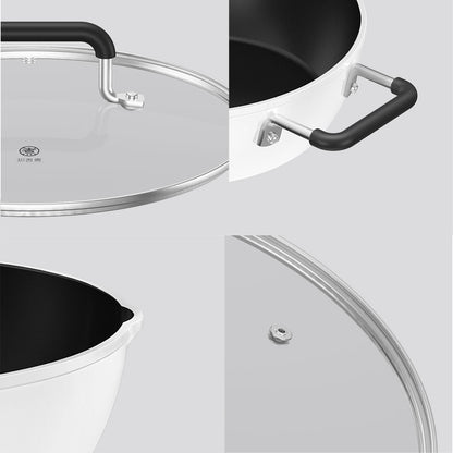 Original Xiaomi Youpin Non Stick Frying Pan Cooking Pot(White) - Pans by Xiaomi | Online Shopping South Africa | PMC Jewellery | Buy Now Pay Later Mobicred