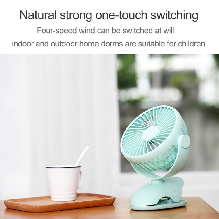 OCUBE D603 4W USB Charging Portable Desktop Fan Clip Fan,  with 4 Speed Control (Green) - Electric Fans by OCUBE | Online Shopping South Africa | PMC Jewellery | Buy Now Pay Later Mobicred