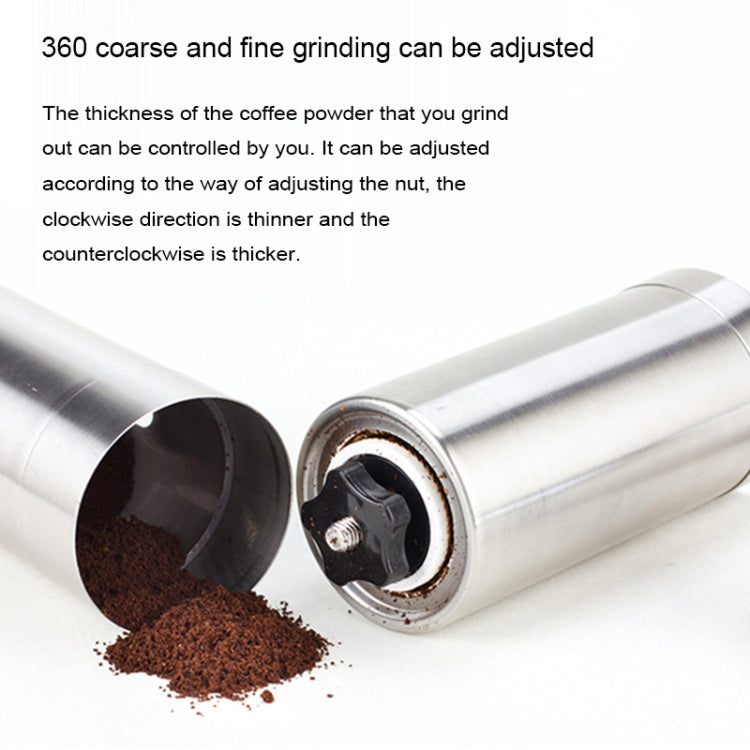 Portable Conical Burr Mill Manual Stainless Steel Bean Pepper Hand Crank Coffee Grinder, Gift Box Package - Coffee Tools by PMC Jewellery | Online Shopping South Africa | PMC Jewellery | Buy Now Pay Later Mobicred