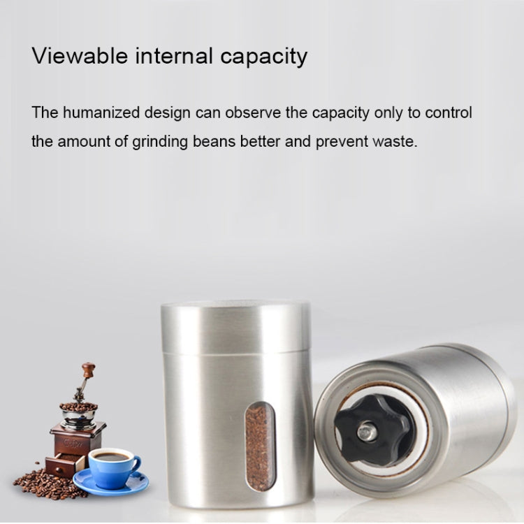 Portable Conical Burr Mill Manual Stainless Steel Bean Pepper Hand Crank Coffee Grinder, Gift Box Package - Coffee Tools by PMC Jewellery | Online Shopping South Africa | PMC Jewellery | Buy Now Pay Later Mobicred