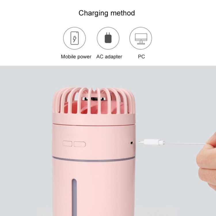 T9 Portable Adjustable USB Charging Desktop Humidifying Fan with 3 Speed Control (White) - Electric Fans by PMC Jewellery | Online Shopping South Africa | PMC Jewellery | Buy Now Pay Later Mobicred