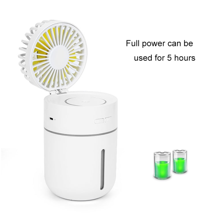 T9 Portable Adjustable USB Charging Desktop Humidifying Fan with 3 Speed Control (White) - Electric Fans by PMC Jewellery | Online Shopping South Africa | PMC Jewellery | Buy Now Pay Later Mobicred