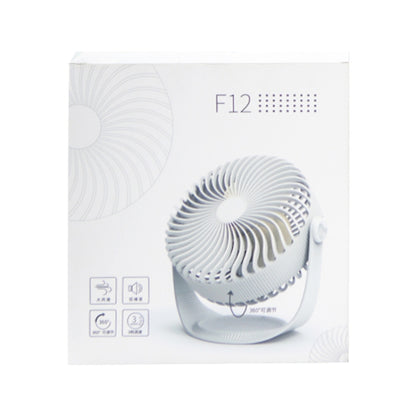 F12 Portable Rotatable USB Charging Stripe Desktop Fan with 3 Speed Control (White) - Electric Fans by PMC Jewellery | Online Shopping South Africa | PMC Jewellery | Buy Now Pay Later Mobicred