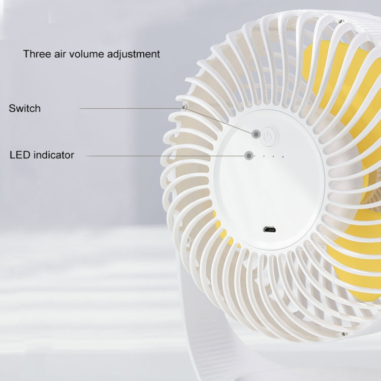 F12 Portable Rotatable USB Charging Stripe Desktop Fan with 3 Speed Control (White) - Electric Fans by PMC Jewellery | Online Shopping South Africa | PMC Jewellery | Buy Now Pay Later Mobicred