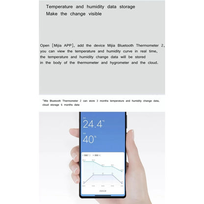 Original Xiaomi Mijia Bluetooth Temperature and Humidity Thermometer 2 - Thermostat & Thermometer by Xiaomi | Online Shopping South Africa | PMC Jewellery | Buy Now Pay Later Mobicred