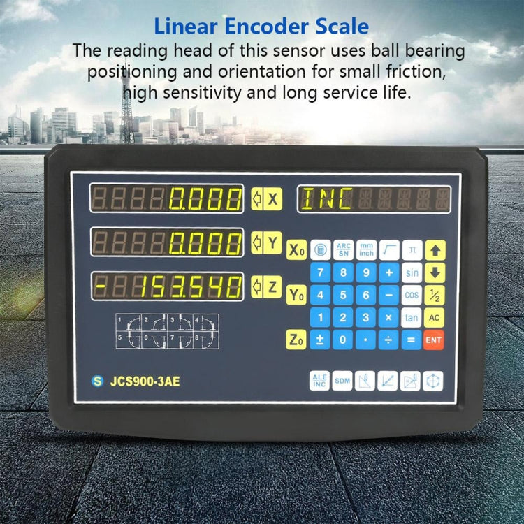 JCS900-3AE Three Axes Digital Readout Display Milling Lathe Machine, EU Plug - Digital Multimeter by PMC TechLife | Online Shopping South Africa | PMC TechLife