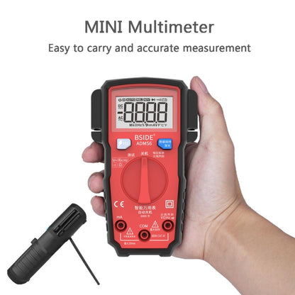 BSIDE ADMS6 High-precision Fully Automatic Small Digital Intelligent Multimeter with HD Digital Display & Shockproof Cover, Support Function Range Switch & Double-sided Pen Holder (Red) - Digital Multimeter by PMC Jewellery | Online Shopping South Africa | PMC Jewellery | Buy Now Pay Later Mobicred