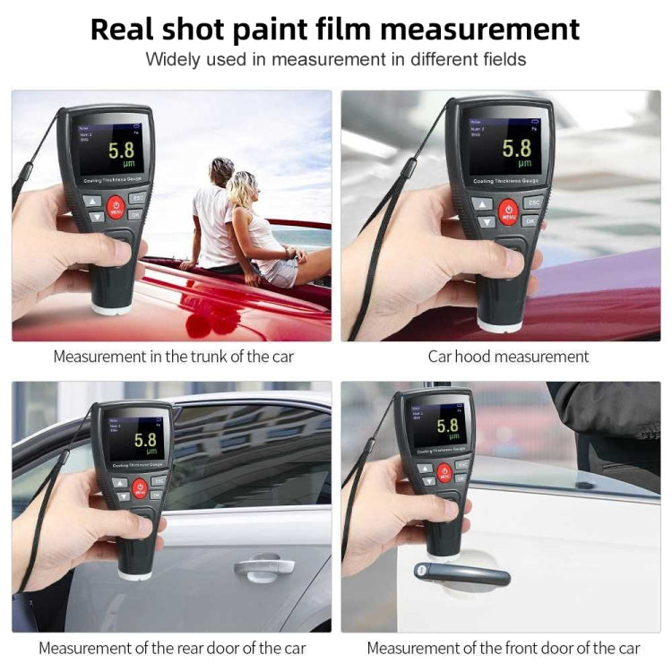 BENETECH GT2100 Digital Anemometer Coating Thickness Gauge Color Screen Car Paint Thickness Tester Meter - Coating Thickness Gauge by BENETECH | Online Shopping South Africa | PMC Jewellery | Buy Now Pay Later Mobicred