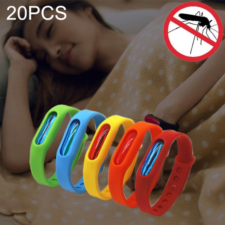 20 PCS Anti-mosquito Silicone Repellent Bracelet Buckle Wristband Bugs Away, Suitable for Children and Adults, Length:23cm, Random Color Delivery - Repellent Wristband by PMC Jewellery | Online Shopping South Africa | PMC Jewellery | Buy Now Pay Later Mobicred