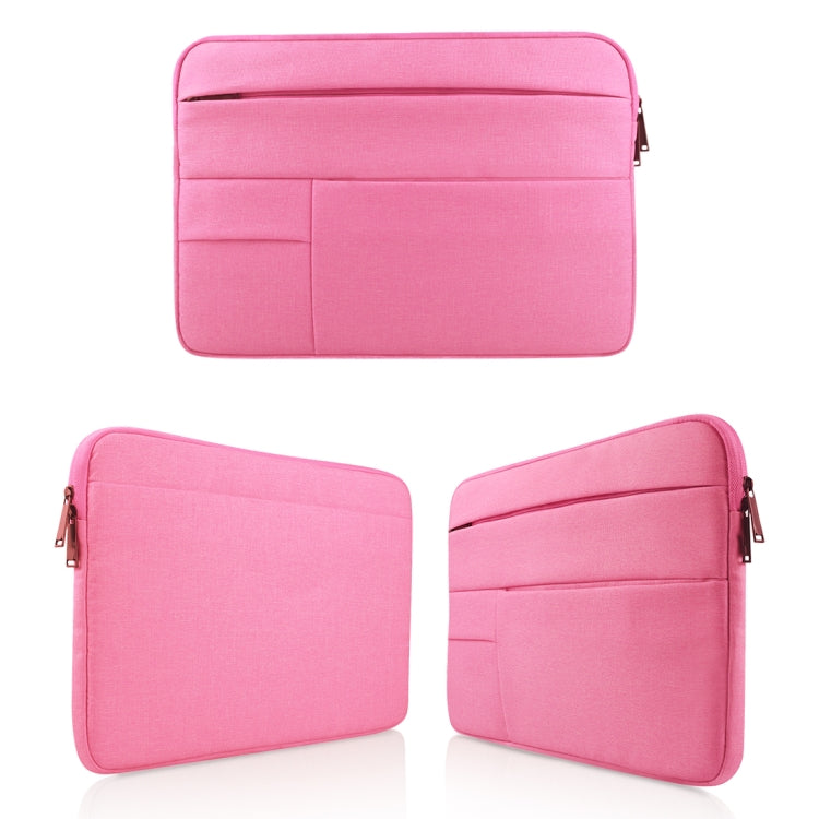 Universal Multiple Pockets Wearable Oxford Cloth Soft Portable Leisurely Laptop Tablet Bag, For 13.3 inch and Below Macbook, Samsung, Lenovo, Sony, DELL Alienware, CHUWI, ASUS, HP (Magenta) - 13.3 inch by PMC Jewellery | Online Shopping South Africa | PMC Jewellery | Buy Now Pay Later Mobicred