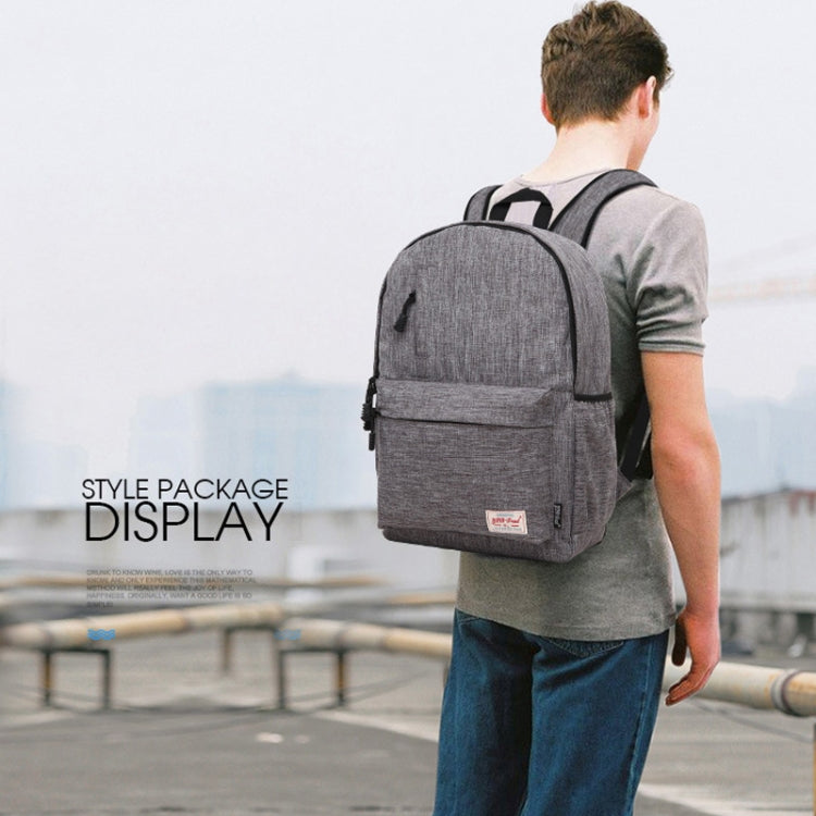 Universal Multi-Function Canvas Laptop Computer Shoulders Bag Leisurely Backpack Students Bag, Small Size: 37x26x12cm, For 13.3 inch and Below Macbook, Samsung, Lenovo, Sony, DELL Alienware, CHUWI, ASUS, HP(Grey) - Backpack by PMC Jewellery | Online Shopping South Africa | PMC Jewellery | Buy Now Pay Later Mobicred