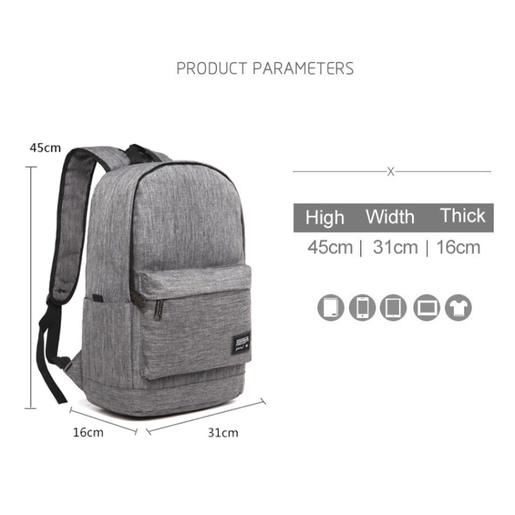 Universal Multi-Function Oxford Cloth Laptop Shoulders Bag Backpack with External USB Charging Port, Size: 45x31x16cm, For 15.6 inch and Below Macbook, Samsung, Lenovo, Sony, DELL Alienware, CHUWI, ASUS, HP(Grey) - Backpack by PMC Jewellery | Online Shopping South Africa | PMC Jewellery | Buy Now Pay Later Mobicred